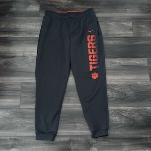 Nike Clemson Tigers Gray On Field Football Sweatpant Joggers Men’s Large Gray